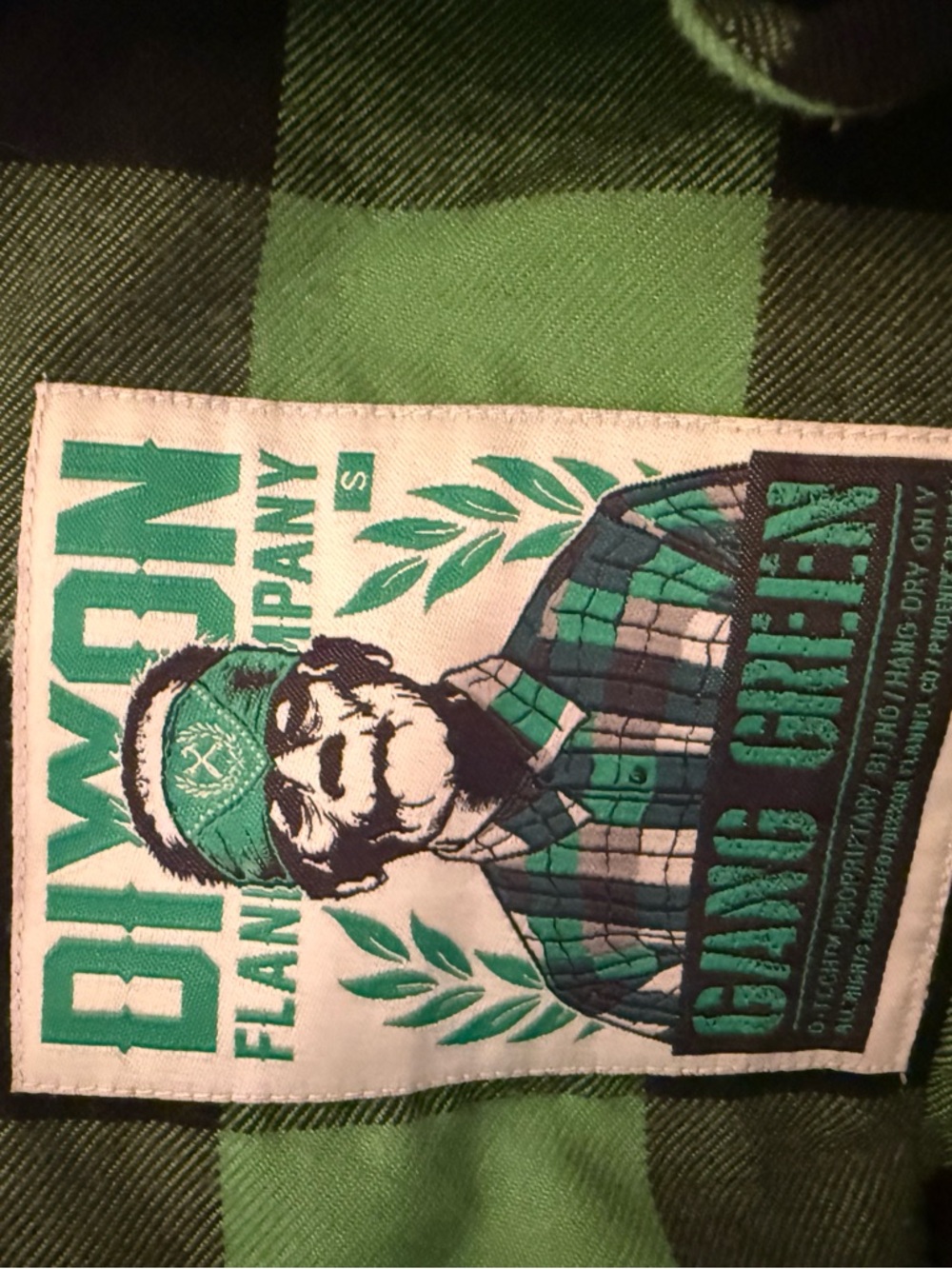 Dixxon Flannel Co Green & Black Plaid Button Up Shirt Small - Picture 5 of 5